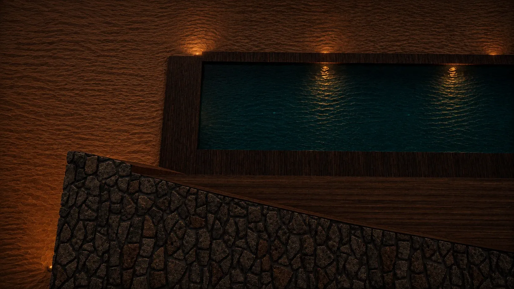 Detalle arquitectónico de la cubierta de JEPIRRAH, residencia privada en Cabo de la Vela