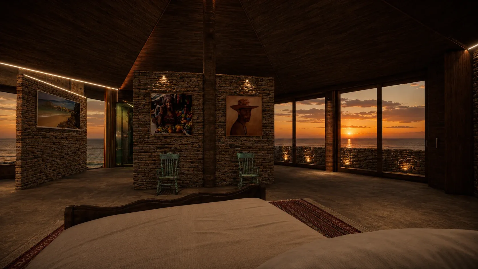 Habitación de JEPIRRAH con vista al mar en Cabo de la Vela
